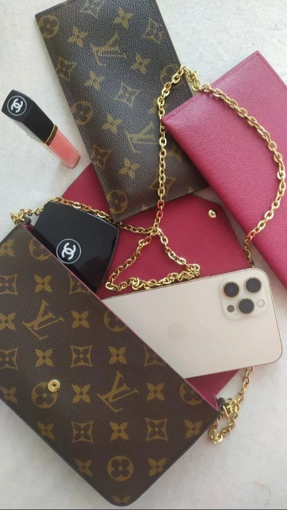 Louis Vuitton Monogram Canvas Felicie Chain Wallet