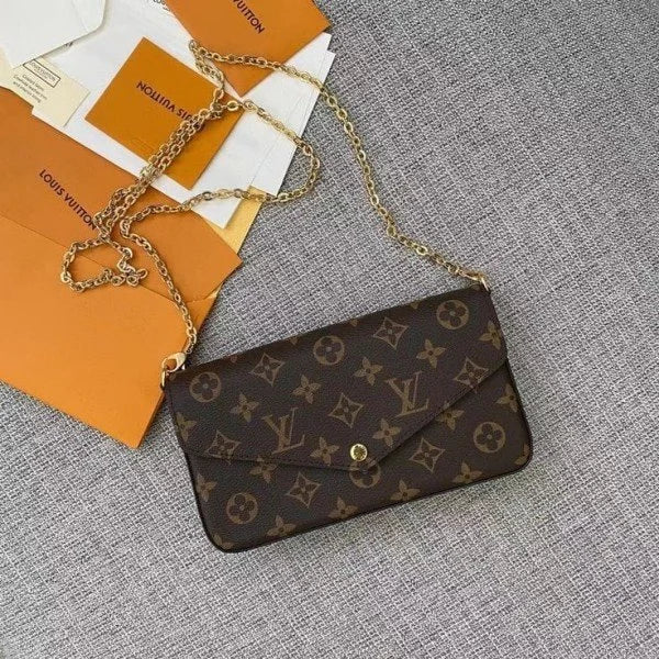 Louis Vuitton Monogram Canvas Felicie Chain Wallet