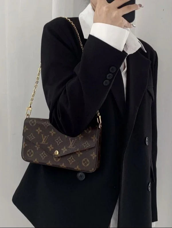 Louis Vuitton Monogram Canvas Felicie Chain Wallet