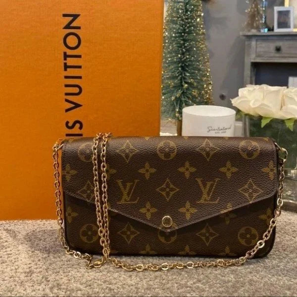 Louis Vuitton Monogram Canvas Felicie Chain Wallet