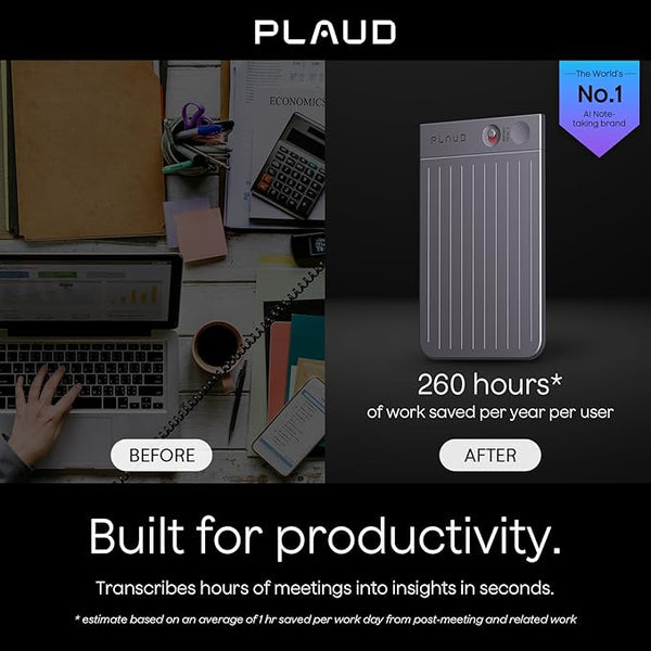 AI Voice Recorder Device/Dictaphone w/Case App Control AI Transcribe & Summarize Support 112 Languages 64GB Digital Audio Recorder for Lectures Meetings Calls
