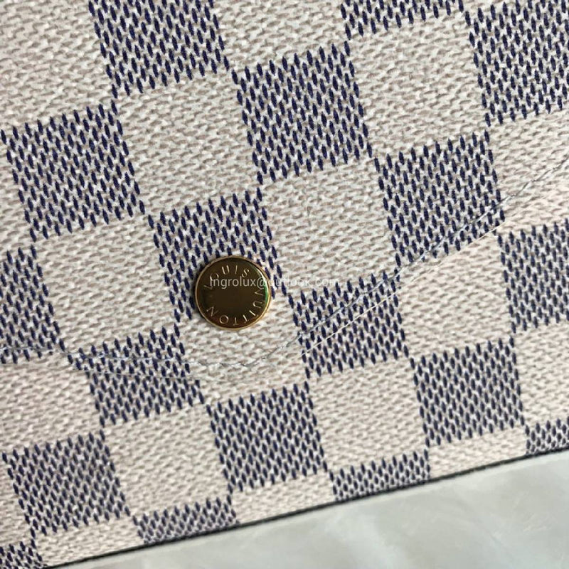 Louis Vuitton  Damier Azur Pochette Felicie Chain Wallet Rose Ballerine