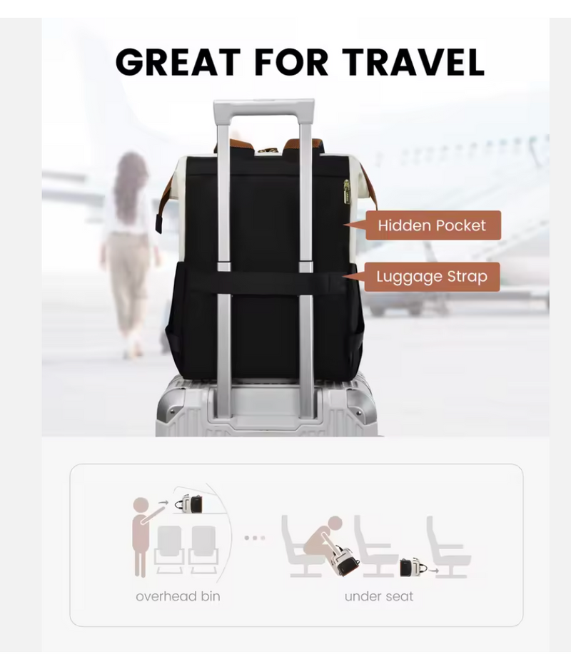 Laptop Bag with Insulated Cooler Lunch Box Women Work Lunch Cooler Backpack for Camping Picnic Daily Use
