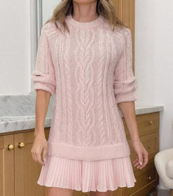 💗DERNIER JOUR -50 % DE RÉDUCTION💗Mini-robe en maille torsadée pour femmes