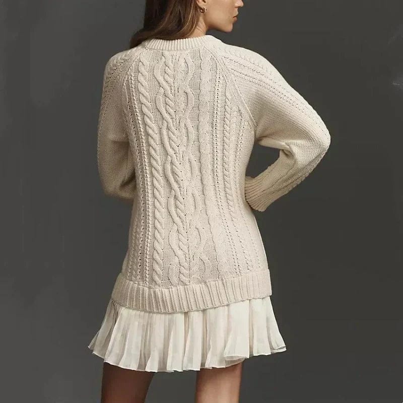 💗DERNIER JOUR -50 % DE RÉDUCTION💗Mini-robe en maille torsadée pour femmes